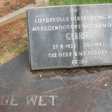 WET Gerrie, de 1922-1982