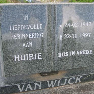WIJCK Huibie, van 1942-1997