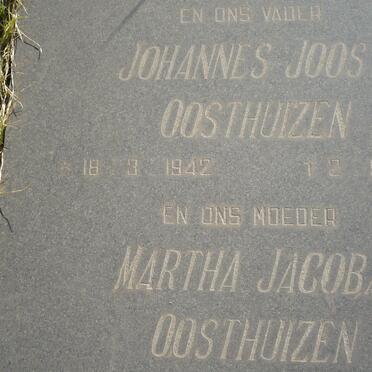 OOSTHUIZEN Johannes Joost 1942-1981 &amp; Martha Jacoba VAN DEN BERG 1948-