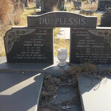 PLESSIS Hendrik Abraham, du 1932-1990 :: DU PLESSIS Arnoldus Johannes 1961-1980