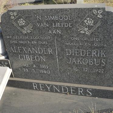 REYNDERS Alexander Gibeon 1919-1980 &amp; Diederik Jakobus 1922-