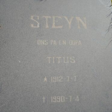 STEYN Titus 1912-1990