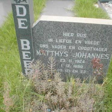 BEER Matthys Johannes, de 1924-1989