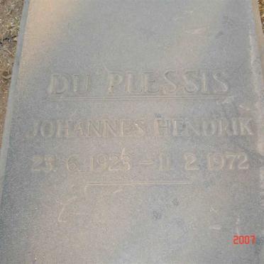 PLESSIS Johannes Hendrik, du 1923-1972