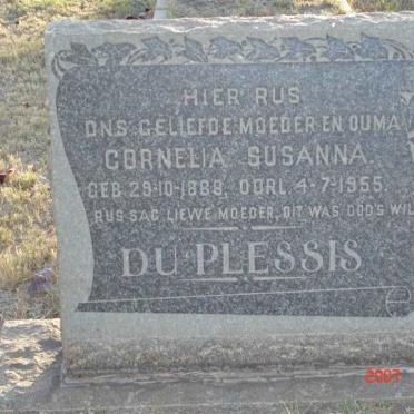 PLESSIS Cornelia Susanna, du 1888-1955