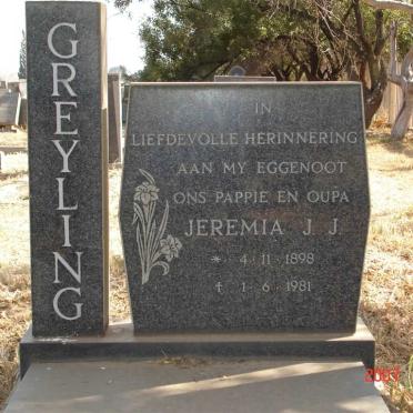 GREYLING Jeremia J.J. 1898-1981