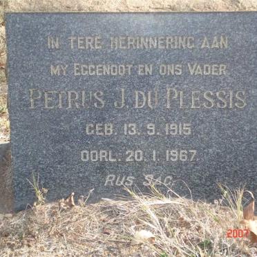 PLESSIS Petrus J., du 1915-1967