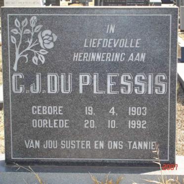 PLESSIS C.J., du 1903-1992