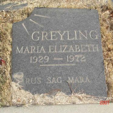 GREYLING Maria Elizabeth 1929-1972