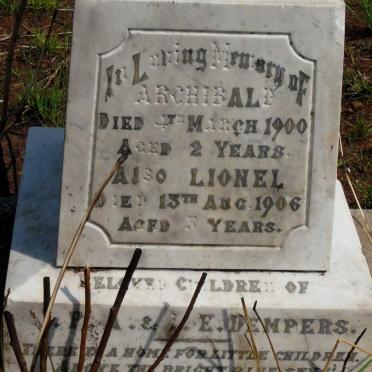 DEMPERS Archibald -1900 :: DEMPERS Lionel -1906