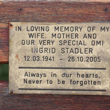 STADLER Ingrid 1941-2005