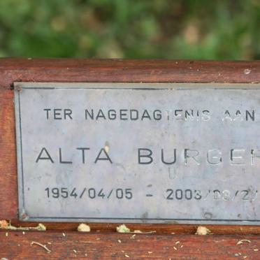 BURGER Alta 1954-2003