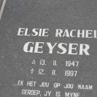 GEYSER Elsie Rachel 1947-1997