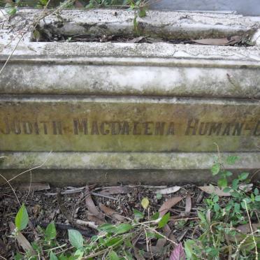 HUMAN Judith Magdalena nee UYS 1845-1901