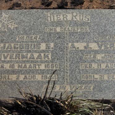 VERMAAK Jacobus Stephanus 1860-1944 &amp; Aletta Johanna JOUBERT 1866-1932