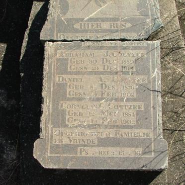 COETZEE Abraham J. 1880-1901 :: COETZEE Daniel A. 1876-1902 :: COETZEE Cornelis G. 1884-1902