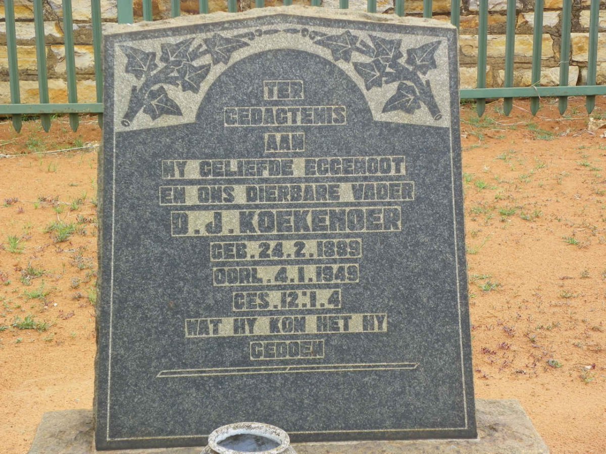 KOEKEMOER D.J. 1889-1949