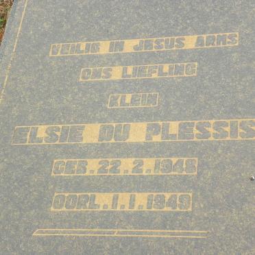 PLESSIS Elsie, du 1948-1949