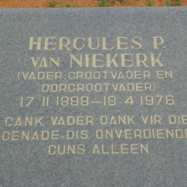 NIEKERK Hercules P., van 1888-1976