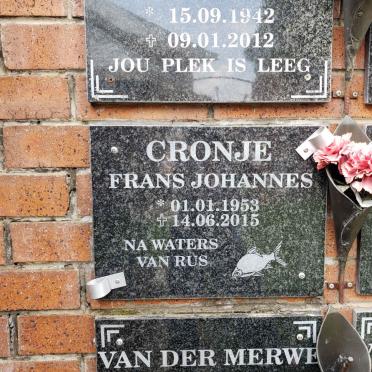 CRONJE Frans Johannes 1953-2015