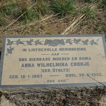 CRONJE Anna Wilhelmina nee STOLTZ 1867-1952