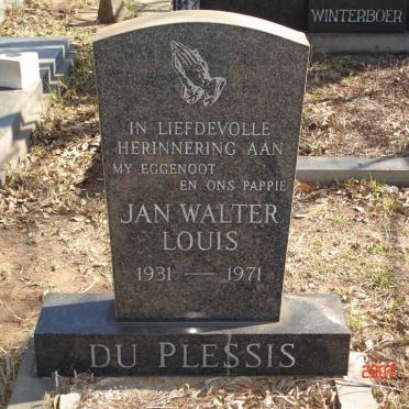 PLESSIS Jan Walter Louis, du 1931-1971