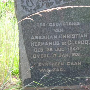 CLERCQ Abraham Christian Hermanus, de 1844-1931