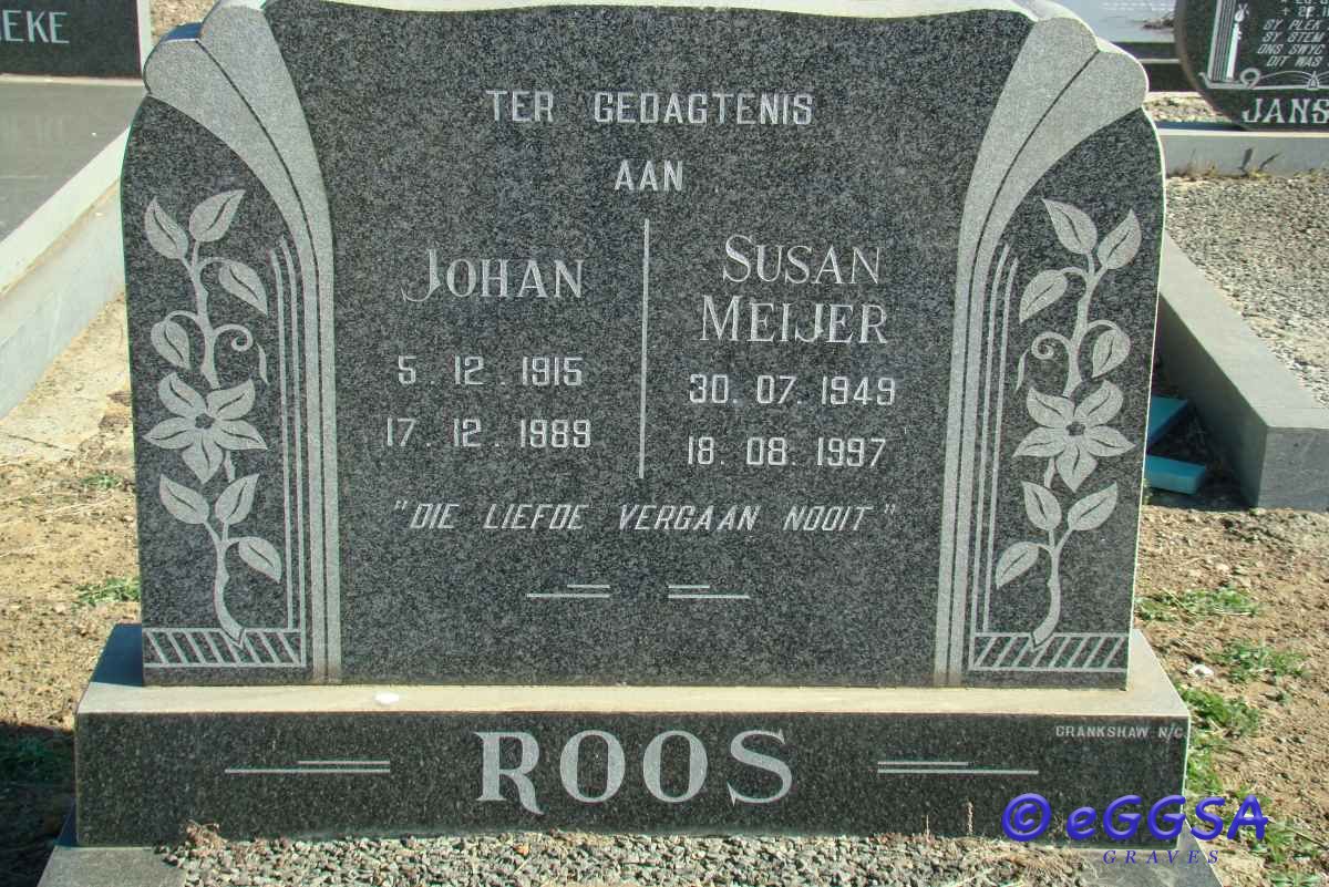 ROOS Johan 1915-1989 &amp; Susan Meijer 1949-1997