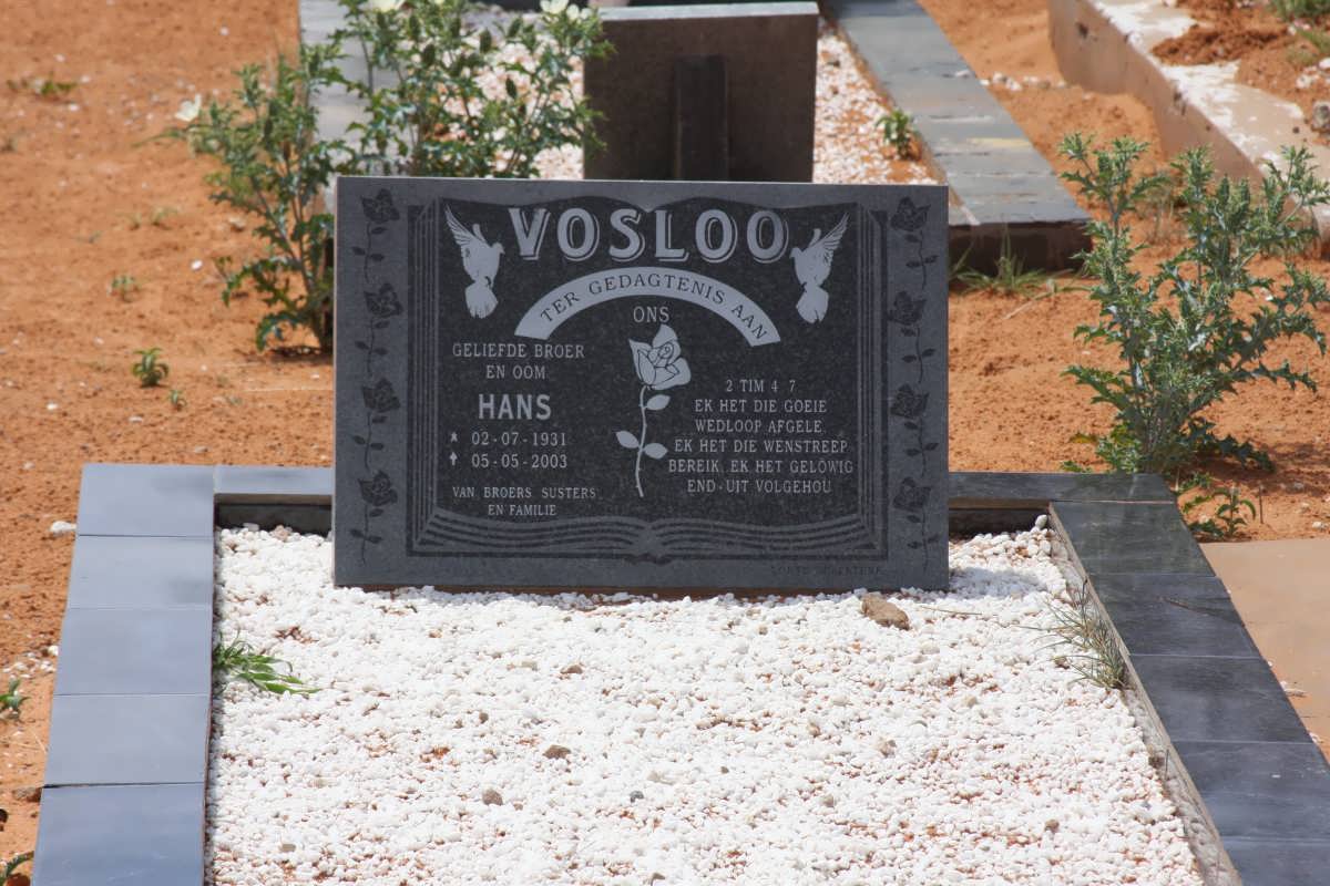 VOSLOO Hans 1931-2003