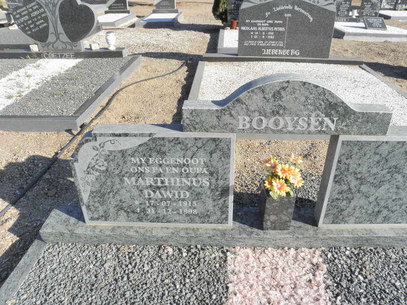 BOOYSEN Marthinus Dawid 1915-1998