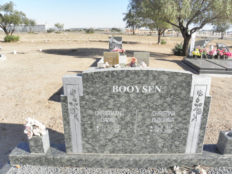 BOOYSEN Christiaan Dawid 1907-1999 &amp; Christina Gloudina 1917-2003