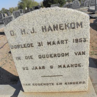 HANEKOM D.H.J. -1953