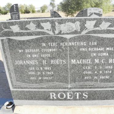 ROËTS Johannes H. 1883-1969 &amp; Machel M.C. 1885-1974