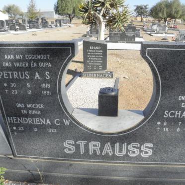 STRAUSS Petrus A.S. 1919-1991 &amp; Hendriena C.W. 1922- :: STRAUSS Schalk W. 1921-2001