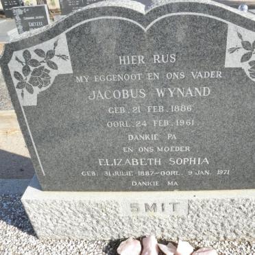 SMIT Jacobus Wynand 1886-1961 &amp; Elizabeth Sophia 1887-1971