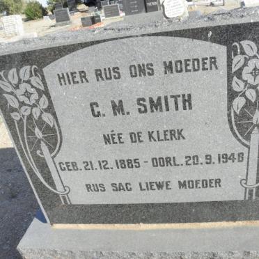 SMITH G.M. nee de KLERK 1885-1948
