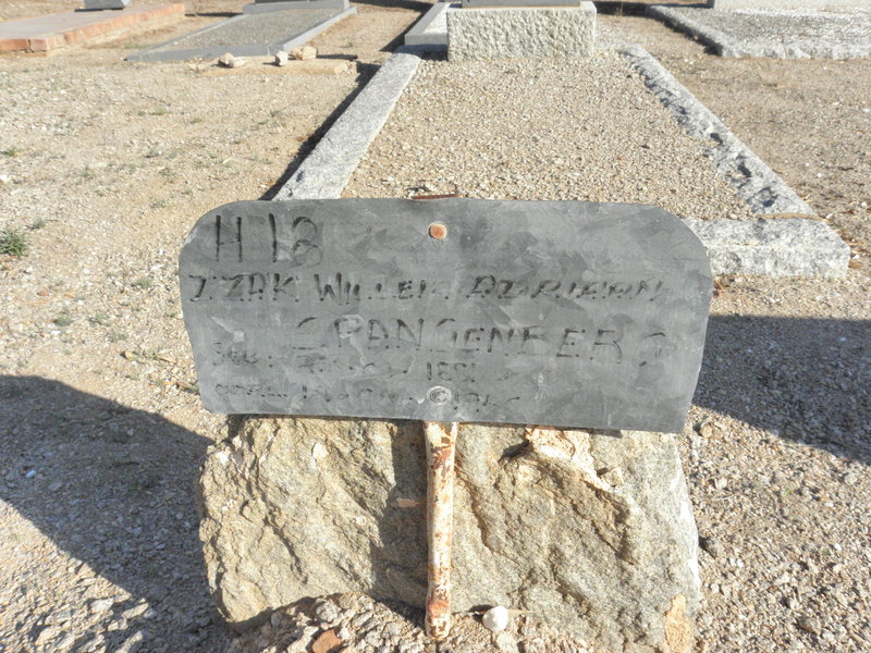 SPANGENBERG Izak Willem Adriaan 1881-195?