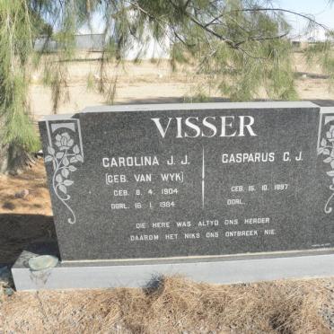 VISSER Casparus C.J. 1897- &amp; Carolina J.J.van WYK 1904-1964