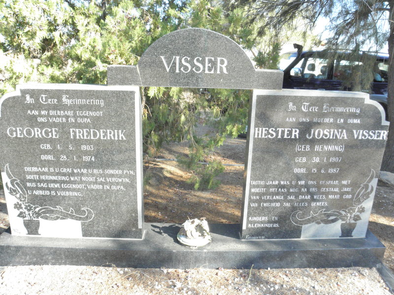 VISSER George Frederik 1903-1974 &amp; Hester Josina HENNING 1907-1987