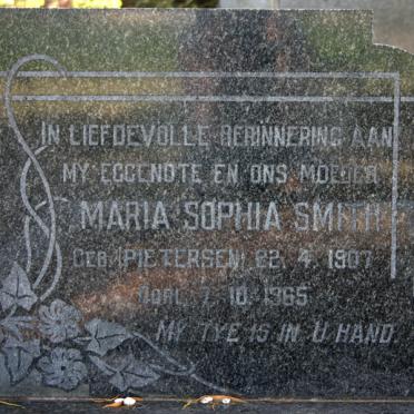 SMITH Maria Sophia nee PIETERSEN 1907-1965