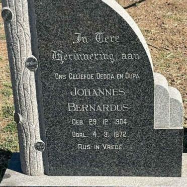 MERWE Johannes Bernardus, van der 1904-1972