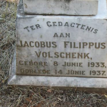 VOLSCHENK Jacobus Filippus 1933-1937