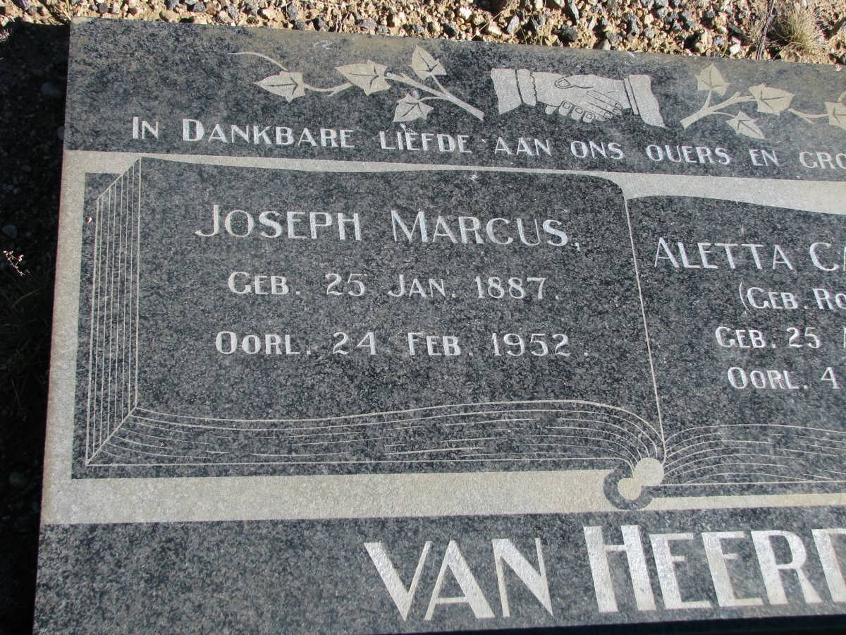 HEERDEN Joseph Marcus, van 1887-1952