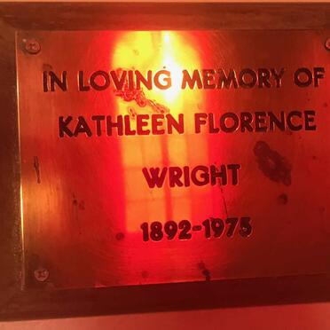 WRIGHT Kathleen Florence 1892-1975