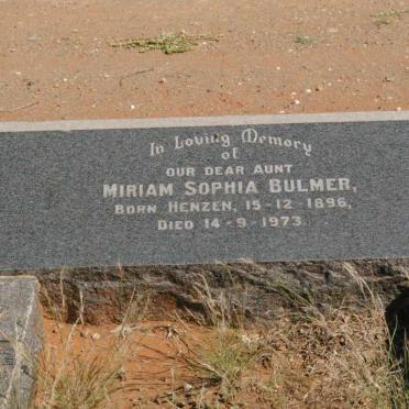 BULMER Miriam Sophia nee HENZEN 1896-1973