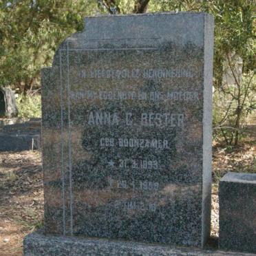 BESTER Anna C. nee BOONZAAIER 1893-1959