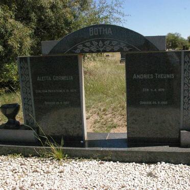 BOTHA Andries Theunis 1875-1956 &amp; Aletta Cornelia VAN HUYSTEEN 1874-1957