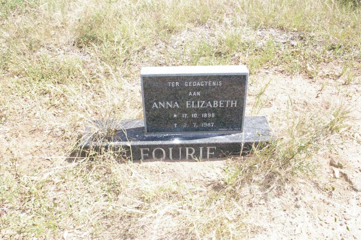 FOURIE Anna Elizabeth 1898-1987