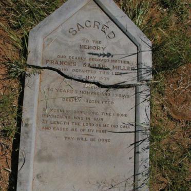 MILLER Frances Sarah -1878