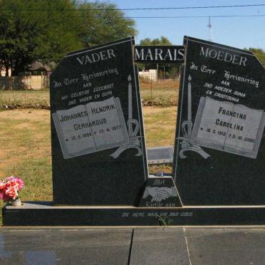 MARAIS Johannes Hendrik Gerhardus 1909-1977 &amp; Francina Carolina 1912-2000 :: MARAIS Coenraad Hendrik v. Wyk 1946-2000